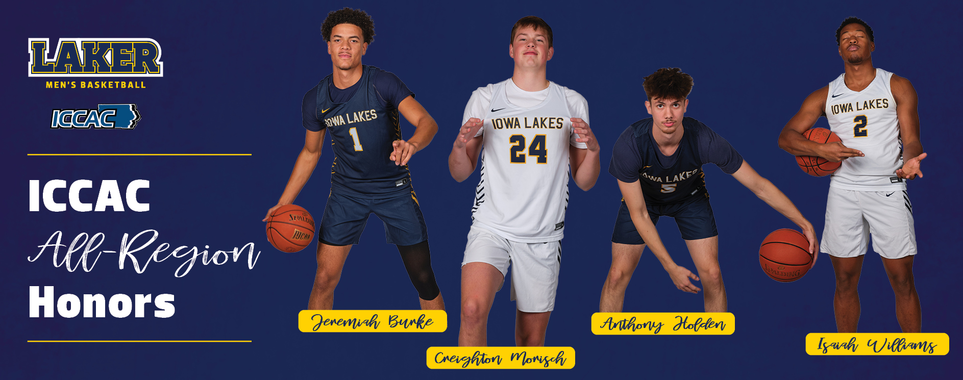 Four Iowa Lakes Men&rsquo;s Basketball Players Earn Postseason Honors