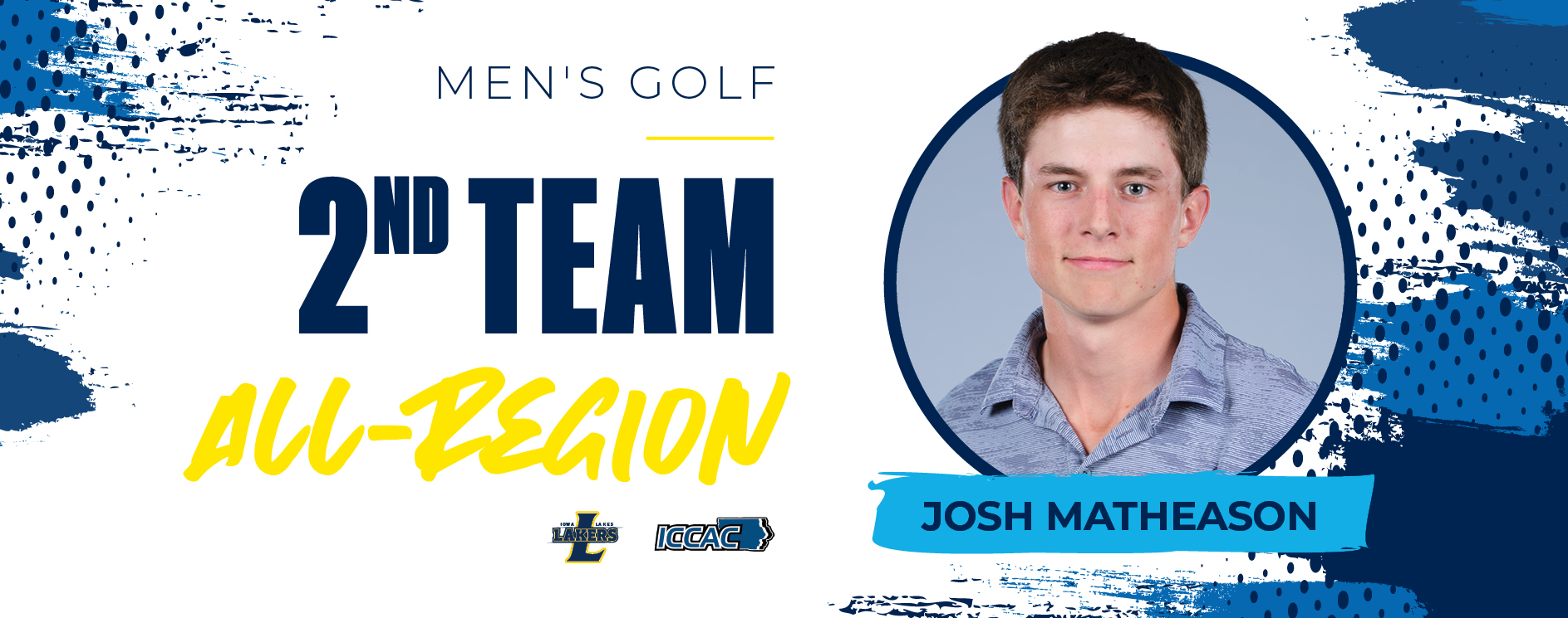 Iowa Lakes Men's Golfer Josh Matheason Named to the ICCAC Division II Men's Golf All-Region Team