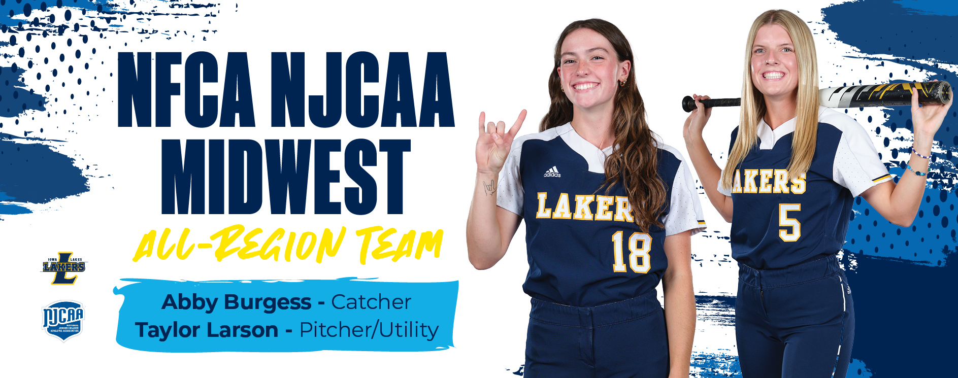 Burgess and Larson Selected to NFCA Midwest All-Region Team