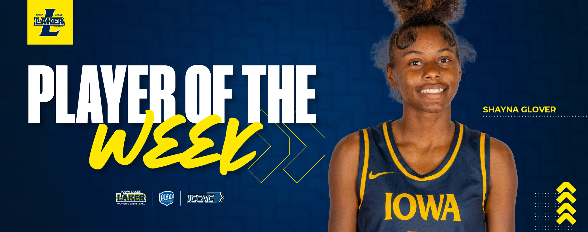 IOWA LAKES BASKETBALL SHANYA GLOVER NAMED ICCAC ATHLETE OF THE WEEK